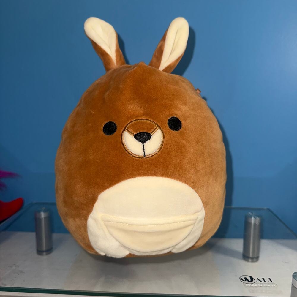 Keely the Kangaroo Squishmallow 8” Brown Plush 2019 Kellytoy EUC